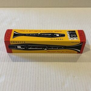 TONETTE 30600 Vintage Plastic Black Flute Instrument Original Box Made In USA